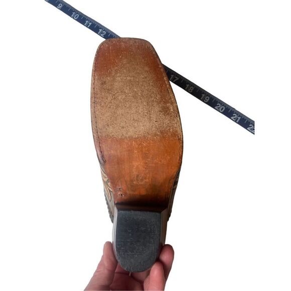 Adam Garcia master crafted wooden / leather clogs - Picture 16 of 16